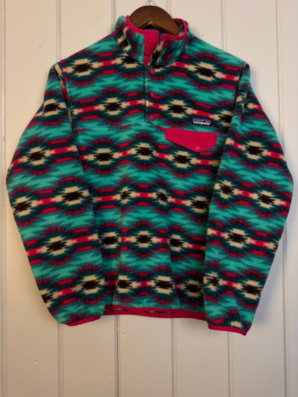 Patagonia Synchilla Snap-T Fleece Pullover Wild Desert Beryl Green Size Small